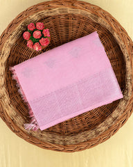 SC4056 - Linen Saree With Silver Butta