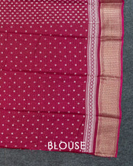 SC3973 - Dola Sequence Embroidery With Bandhini Print