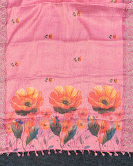 SC4574 - TISSUE WITH DIGITAL PRINT AND EMBROIDERY BORDER