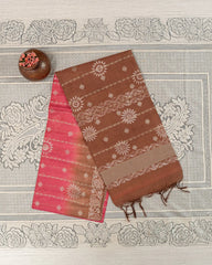 SC2894 - Raw Silk With Bandhini Design