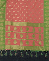 SC3907 - LINEN WITH GOLD BUTTA AND CONTRAST BORDER