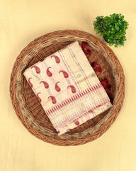 SC5285 - Tussar Cotton Saree With Copper Stone All Over Body