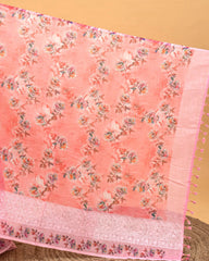 SC3420 - Linen Saree With Embroidery Border