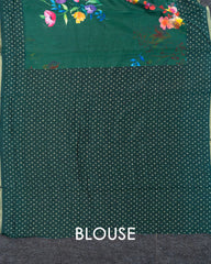 SC3417 - Cotton With Foil Print And Bandhini Border