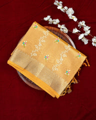 SC4067 - Tissue Saree With Embroidery All Over