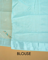 Linen Embroidery Senthamarai Saree