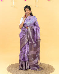 SC2886 - Tissue Saree With Bandhini Work