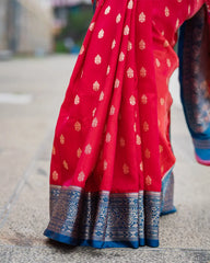 SC5288 - Satin Saree With Zari Butta