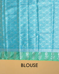 Silver Tissue Saree with Shimmer Finish