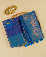 SC2821 - Top Dyed Saree With Sparkling Stone And Meena Butta