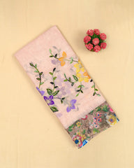 SC3151 - Linen with colour embroidery and chikku work