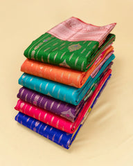 SC3089 - SATIN WITH COPPER ZARI LINES AND BUTTA