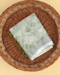 SC4576 - LINEN COTTON WITH EMBROIDERY AND SPARKLING STONE