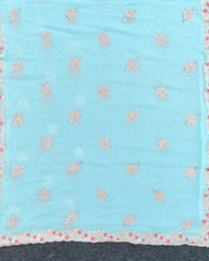 SC3994 - Georgette With Embroidery And Handwork Stone