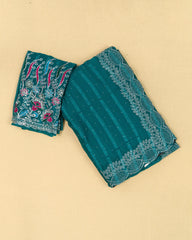 SC3359 - Chiffon Georgette With Sarowski And Seperate Blouse Work