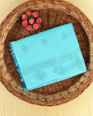 SC4362 - Linen Saree With Silver Butta