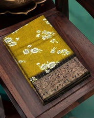 SC5735(2) - DOLA SILK SAREE WITH CHECKED AND DIGITAL PRINT