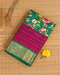 SC6005 - DOLA SILK DIGITAL PRINT WITH ZARI LINES