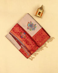 SC2860 - Top Dyed Saree With Copper Zari And Meena Butta