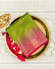 SC3492 - Tussar Shimmeer With Gold Butta
