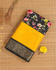 SC6005 - DOLA SILK DIGITAL PRINT WITH ZARI LINES