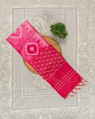 SC2969 - Raw Silk With Bandhini Design