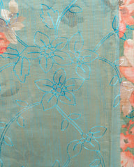 SC3415 - Tissue Saree With Embroidery All Over