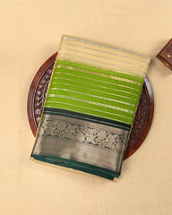 SC3653 - Dola Silk With Silver And Copper Lines