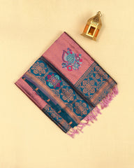 SC2860 - Top Dyed Saree With Copper Zari And Meena Butta
