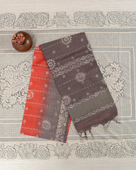 SC2894 - Raw Silk With Bandhini Design