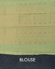 SC2880 - Linen Cotton With Copper And Gold Zari