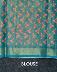 SC3630 - Tissue Saree With Foil Over The Body