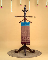 Sivappu Pachchai Tussar Saree
