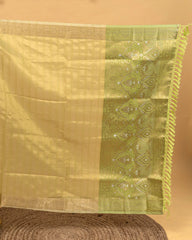 SC3052 - Tissue Plain Saree with Rich Pallu