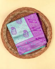SC3944 - Tissue Silver Zari Meena Butta