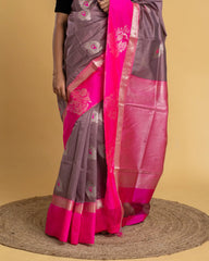 Peacock Mercerized Cotton Saree