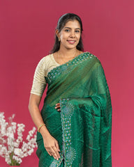 SC3822-Fendy Saree with Jarjoshi work