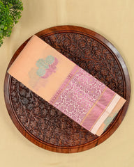 SC2980 - Silk Cotton With Pink And Self Zari