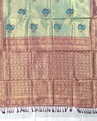 SC3563 - TISSUE SAREE WITH SEPERATE WORK BLOUSE