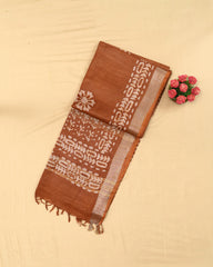 SC3875 - Raw Silk With Bandhini Print