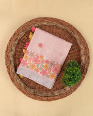 SC3296 - Linen Cotton With Border Embroidery