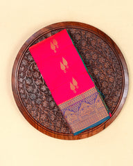 SC3091 - Satin Saree With Copper Butta