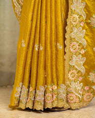 SC5849 - VISCOSE SAREE WITH FANCY EMBROIDERY STONE WORK