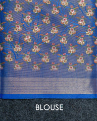 SC3162 - Tissue Saree With Embroidery All Over