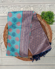 SC3877 - Linen with Pochampalli Design
