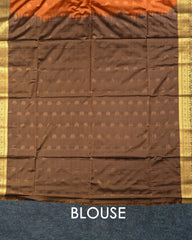 SC4585 -SOFT SILK WITH GOLD ZARI BUTTA AND CONTRAST BORDER
