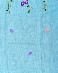 SC3151 - Linen with colour embroidery and chikku work