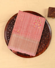 SC3121 - Tissue Embroidery Saree With Jarjoshi Work
