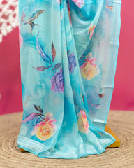 SC3300-Chiffon Digital Print Saree