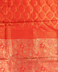 SC3964 - TISSUE SAREE WITH MEENA BUTTA AND COPPER ZARI